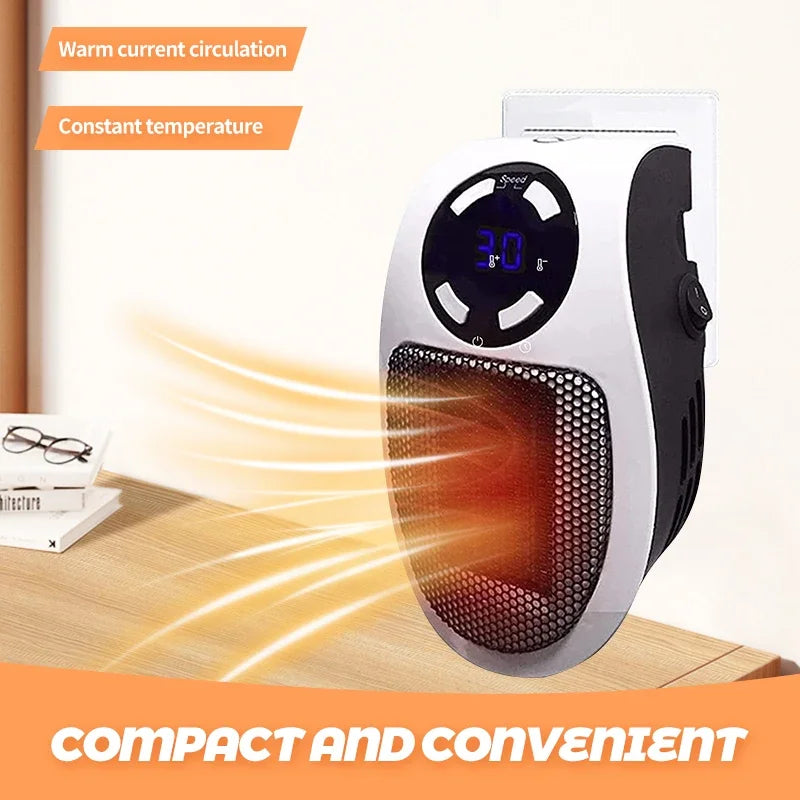 Portable Space Heater Mini Desk Warmer with warm air circulation and constant temperature features.