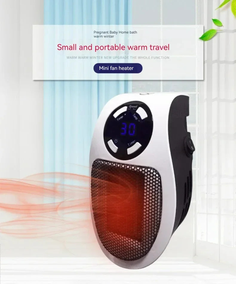 Portable Heater Electric Heater Plug-in Room Heater Home Appliance Heating Furnace Mini Radiator Remote Heating 500W