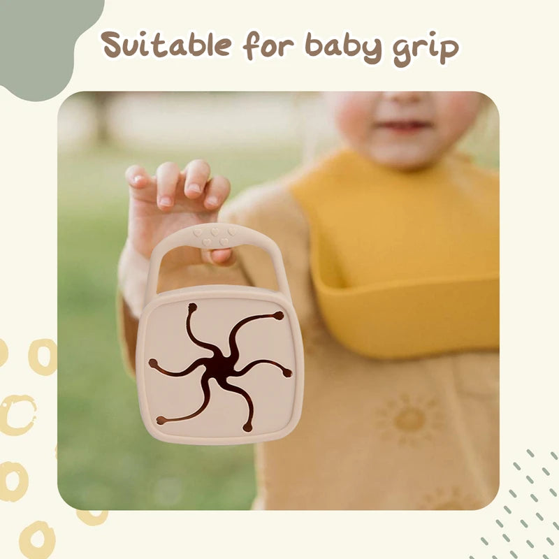 Luumeva Silicone Snack Feeding Plate with Lid