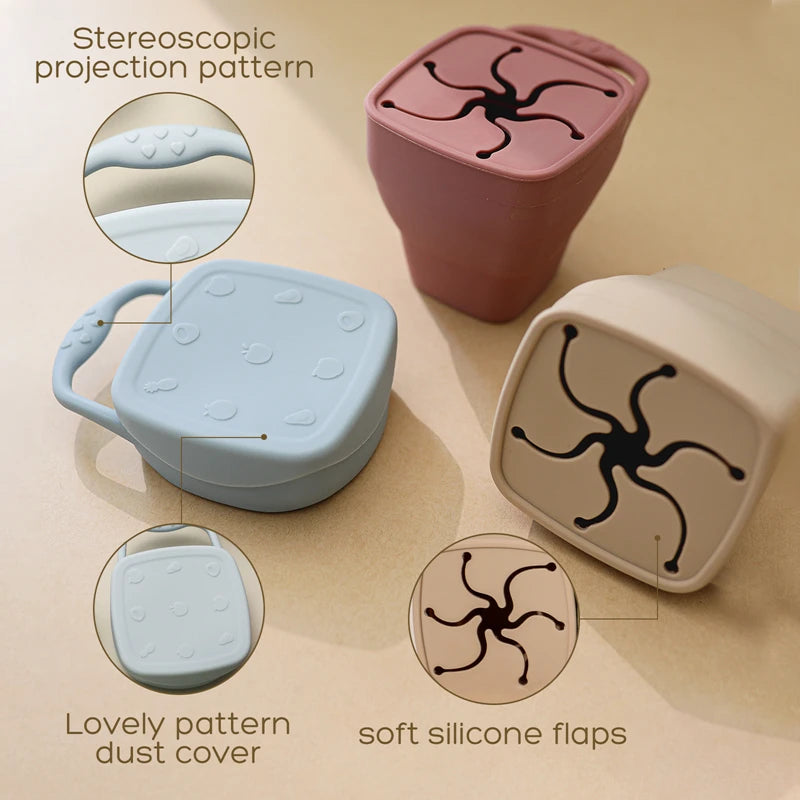 Luumeva Silicone Snack Feeding Plate with Lid