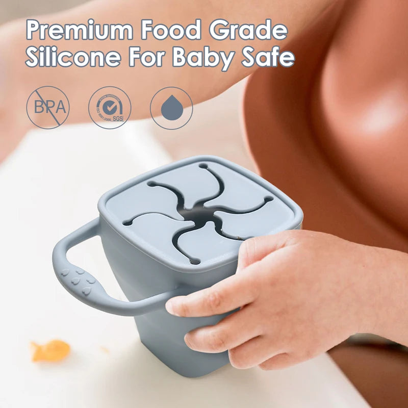 Luumeva Silicone Snack Feeding Plate with Lid