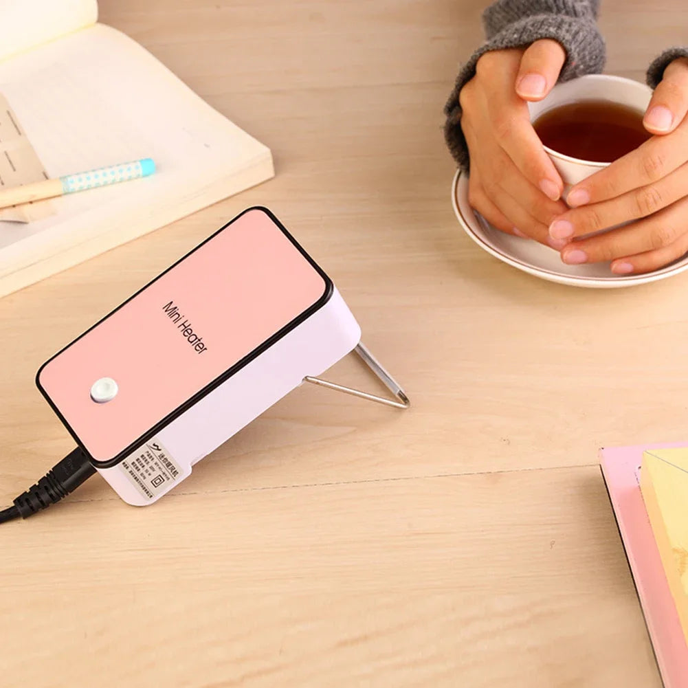 Compact Portable Electric Heater, Mini Desktop Winter Warmer