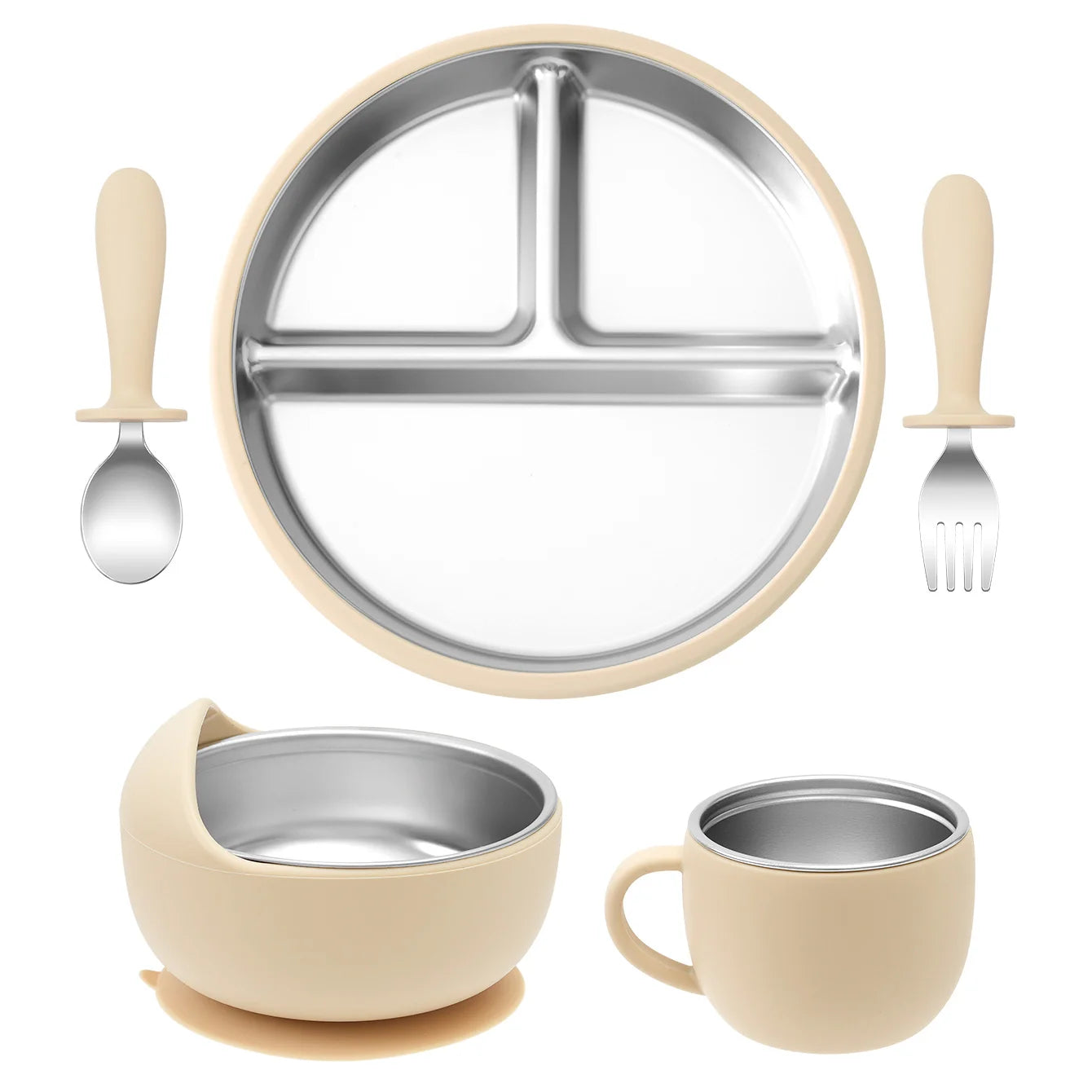 Luumeva Premium Stainless Steel Feeding Set