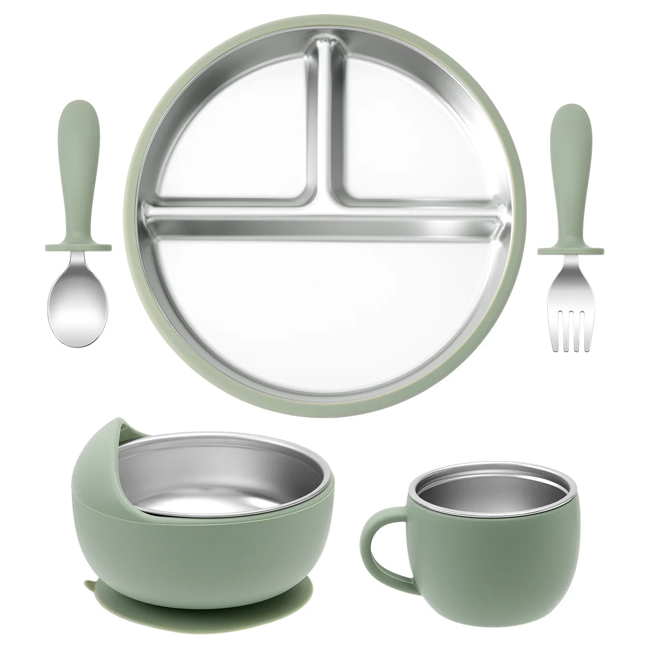 Luumeva Premium Stainless Steel Feeding Set