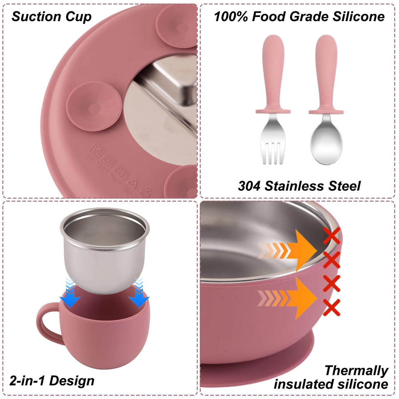 Luumeva Premium Stainless Steel Feeding Set