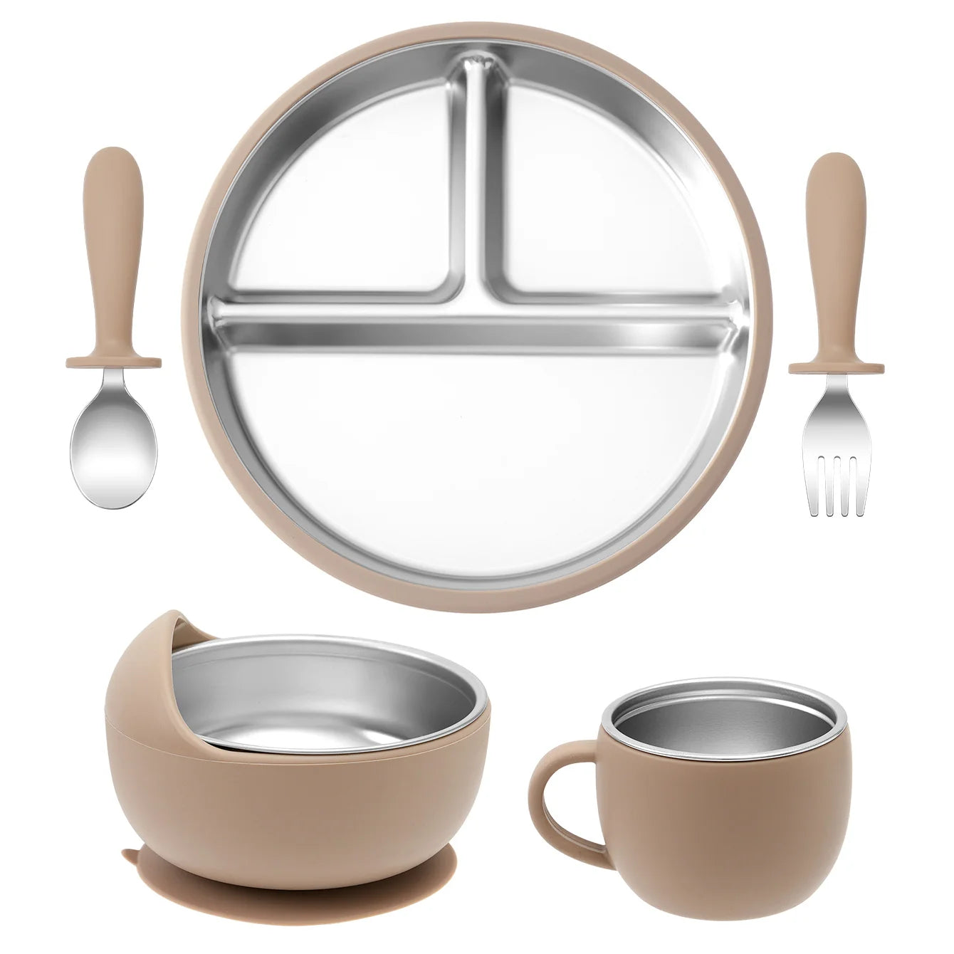 Luumeva Premium Stainless Steel Feeding Set