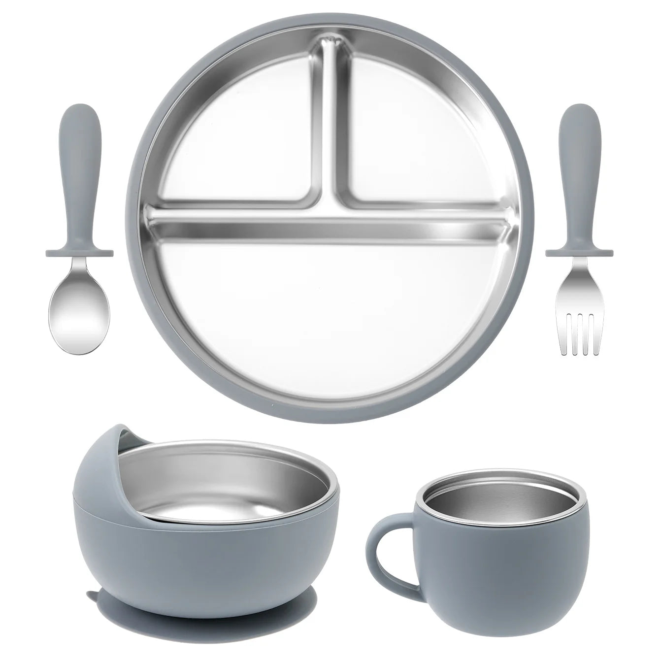 Luumeva Premium Stainless Steel Feeding Set