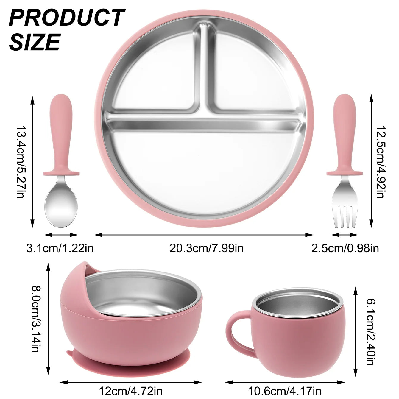 Luumeva Premium Stainless Steel Feeding Set