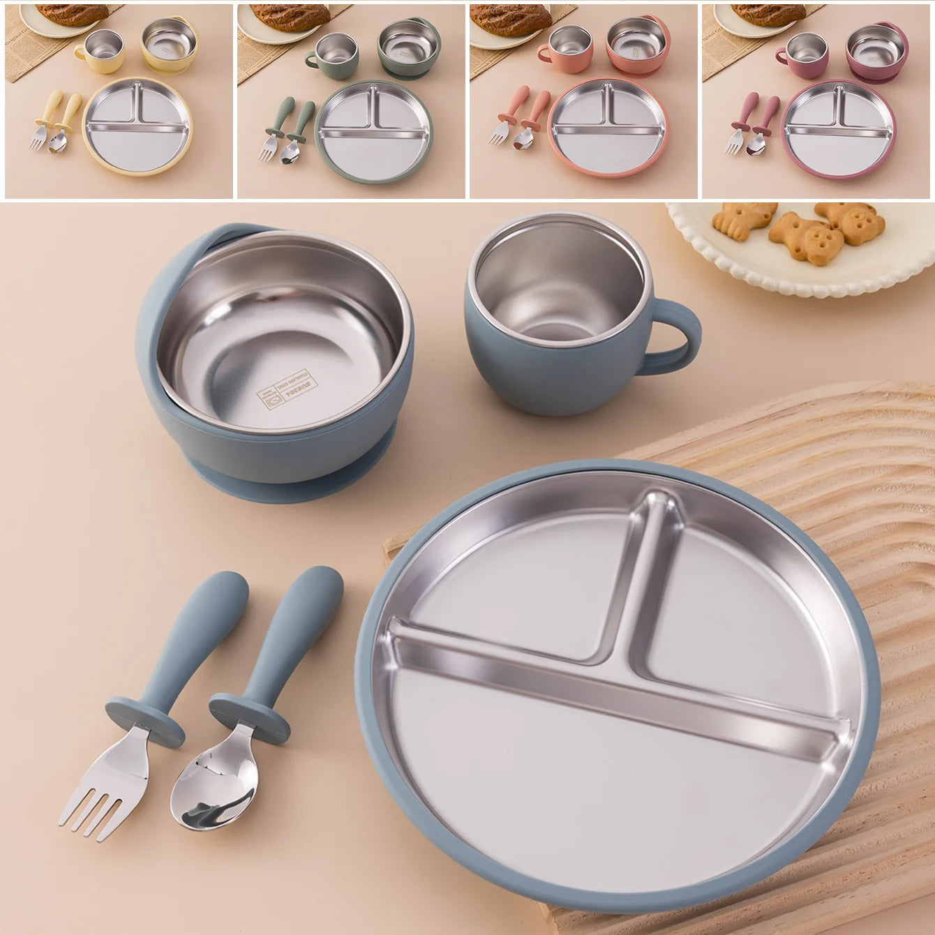 Luumeva Premium Stainless Steel Feeding Set