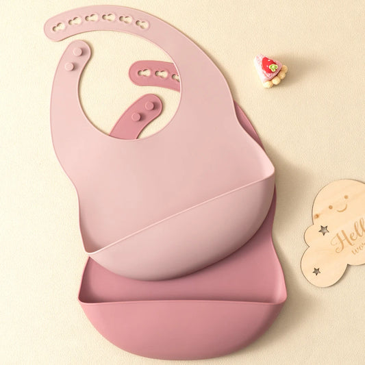 Luumeva 2-Piece Silicone Baby Bib Set