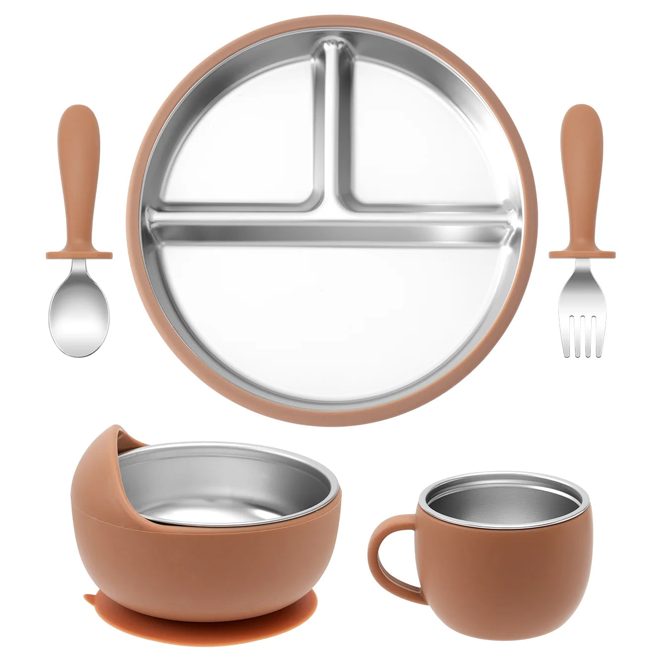 Luumeva Premium Stainless Steel Feeding Set