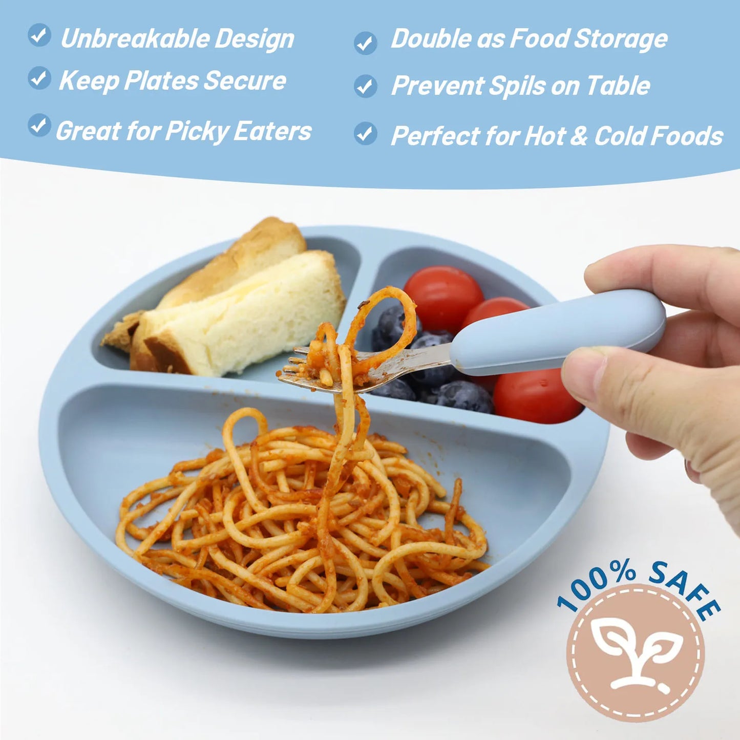 Luumeva Silicone Divided Suction Plate