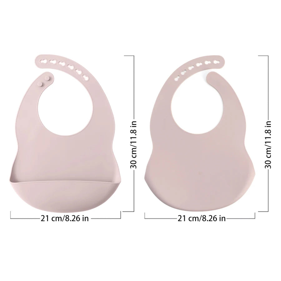 Luumeva 2-Piece Silicone Baby Bib Set